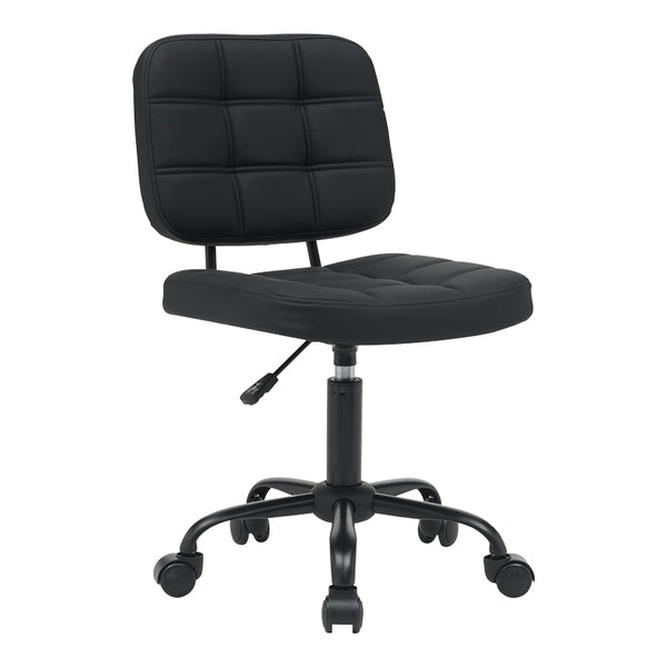 Scaun birou Sedia pu, negru, 50x50x75-85 cm