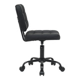 Scaun birou Sedia pu, negru, 50x50x75-85 cm