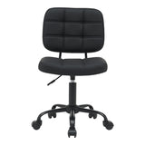 Scaun birou Sedia pu, negru, 50x50x75-85 cm