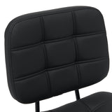 Scaun birou Sedia pu, negru, 50x50x75-85 cm