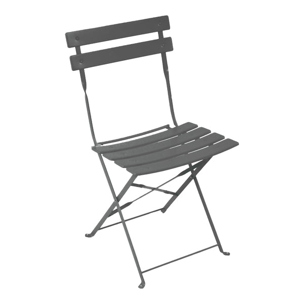 Scaun Bistro pliabil, metalic, Antracit - Verde, 42x46x82 cm