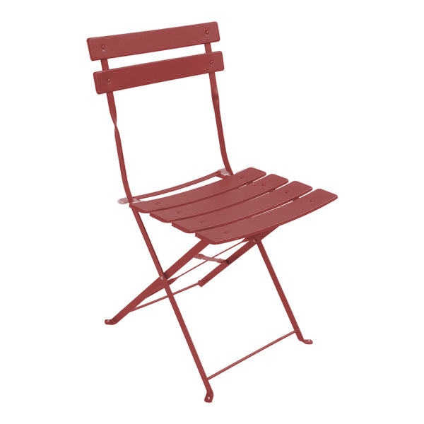 Scaun bistro pliabil, Terracotta, Metal, Multicolor, 42x46x82 cm