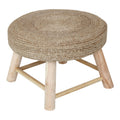 Scaun Bosco din lemn de iuta si eucalipt Natural D45x40 cm