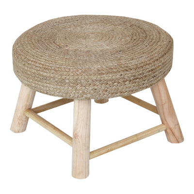 Scaun Bosco din lemn de iuta si eucalipt Natural D45x40 cm