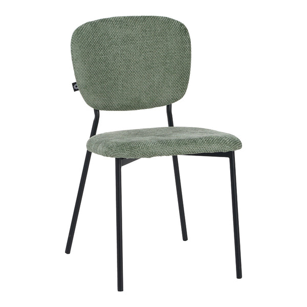 Scaun, Bouclé, Verde Masliniu, metalic Negru, 48x53x82 cm