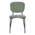Scaun, Bouclé, metalic Negru, Verde Masliniu, 48x53x82 cm, perspectiva suplimentara