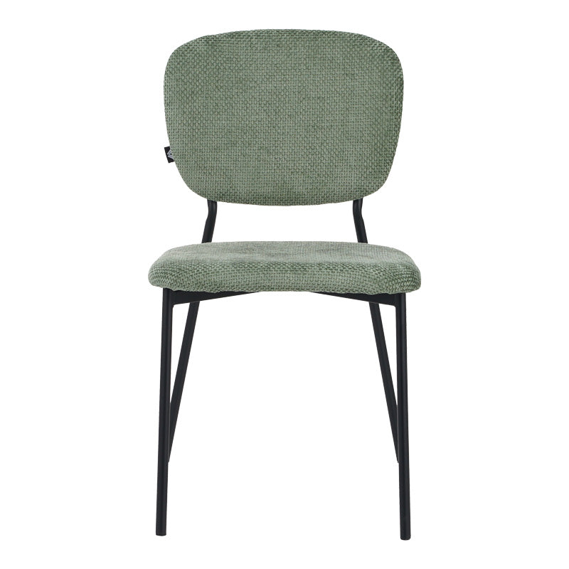 Scaun, Bouclé, Verde Masliniu, metalic Negru, 48x53x82 cm