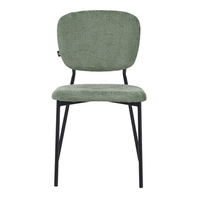 Scaun, Bouclé, metalic Negru, Verde Masliniu, 48x53x82 cm, perspectiva suplimentara