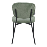 Scaun, Bouclé, Verde Masliniu, metalic Negru, 48x53x82 cm