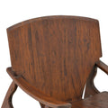 Scaun Brazin lemn de tec maro, inchis, 72x71x77 cm, foto produs 6
