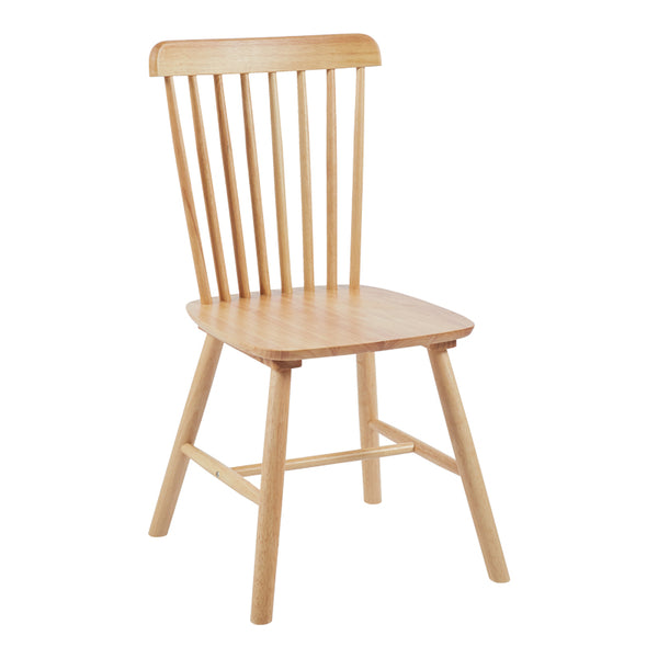 Scaun Bristol cu aspect, Lemn Rubberwood, Natural - Negru, 45x51x86 cm