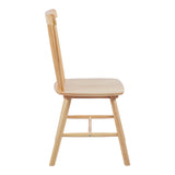Scaun Bristol cu aspect natural, Lemn Rubberwood, 45x51x86 cm - Natur