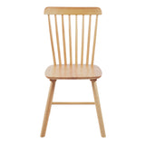 Scaun Bristol cu aspect natural, Lemn Rubberwood, 45x51x86 cm - Natur
