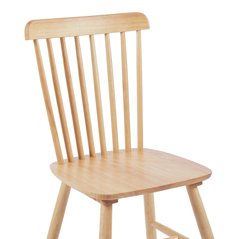 Scaun Bristol cu aspect natural, Lemn Rubberwood, 45x51x86 cm - Natur