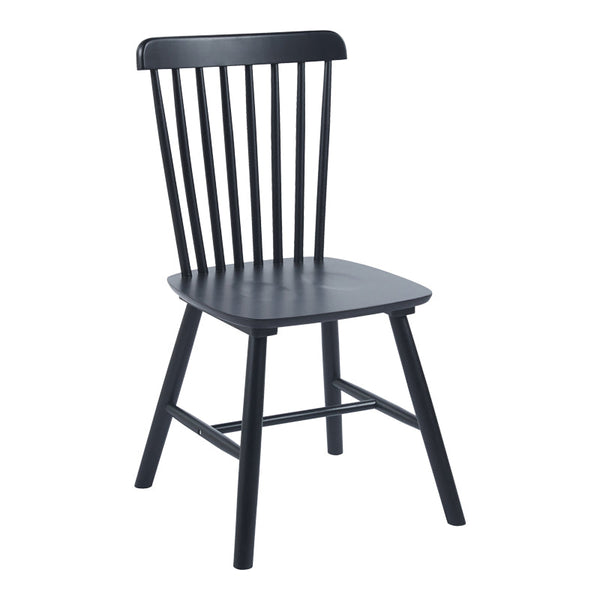 Scaun Bristol cu aspect, Lemn Rubberwood, Natural - Negru, 45x51x86 cm
