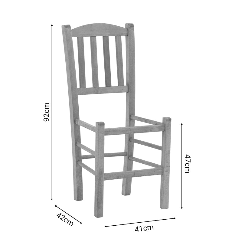 Scaun cafenea Damnir lemn masiv de fag lustruit, nuc, 41x42x92 cm