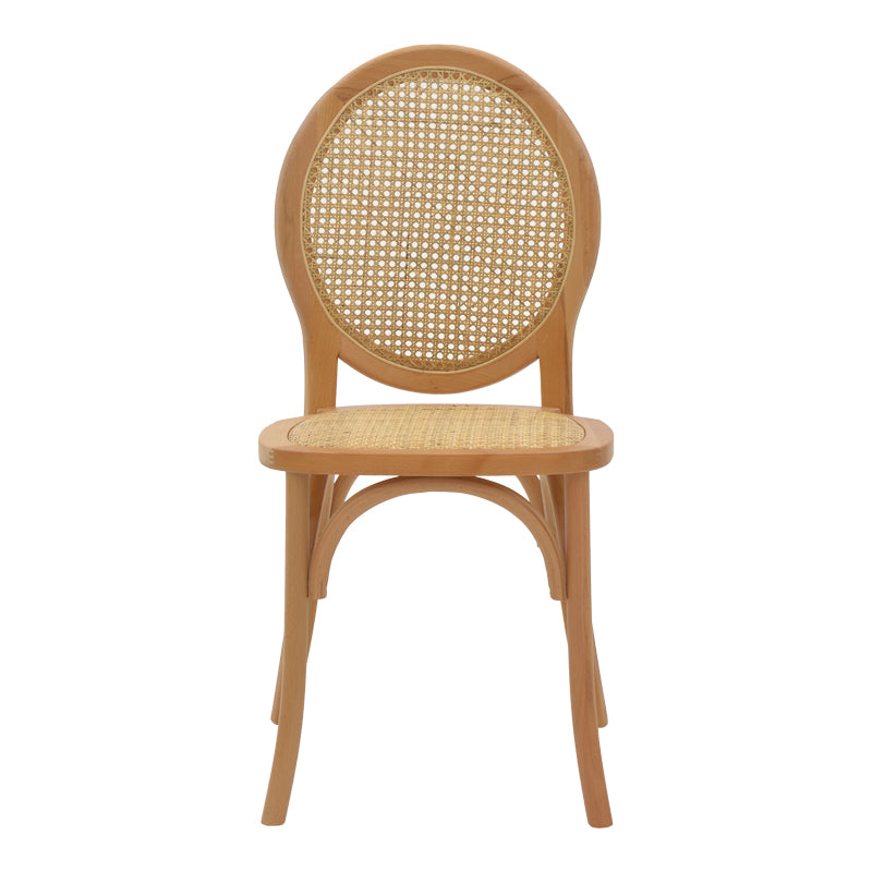 Scaun Camil, lemn de fag, ratan, Natural, 45x50x94 cm