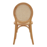 Scaun Camil, lemn de fag, ratan, Natural, 45x50x94 cm