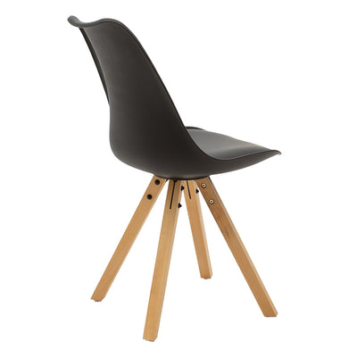 Scaun Caron negruNatural, 48x55x80 cm, imagine suplimentara