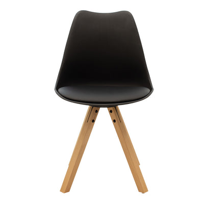Scaun Caron negruNatural, 48x55x80 cm, perspectiva suplimentara
