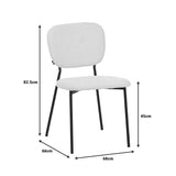 Scaun Cathair, boucle si metal, 48x53x82 cm - Gri