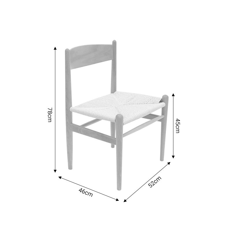 Scaun Conan din lemn de fag Natural - scaun frânghie, Natural, 52x46x78 cm