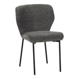 Scaun confortabil Mavier, Stil Modern, Stofă Gri-Bej, Picioare Metal, Negru, 48x62x82 cm - BLACK - ANTHRACITE