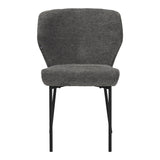 Scaun confortabil Mavier, Stil Modern, Stofă Gri-Bej, Picioare Metal, Negru, 48x62x82 cm - BLACK - ANTHRACITE