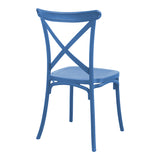 Scaun Crossie, Diverse culori, 38x46x82 cm - Albastru