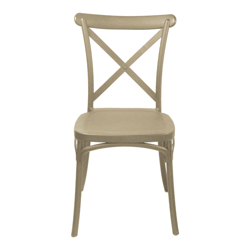 Scaun Crossie, Diverse culori, 38x46x82 cm - Crem