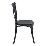 Scaun Crossie, Diverse culori, 38x46x82 cm - Negru