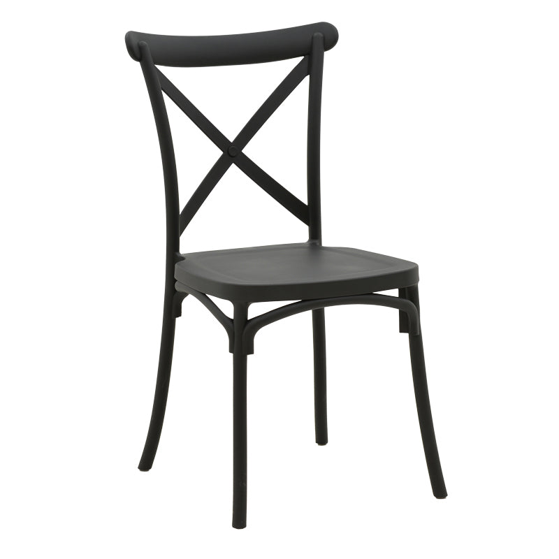 Scaun Crossie, Gri inchis, 38x46x82 cm