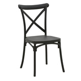 Scaun Crossie, Gri inchis, 38x46x82 cm