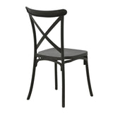 Scaun Crossie, Gri inchis, 38x46x82 cm
