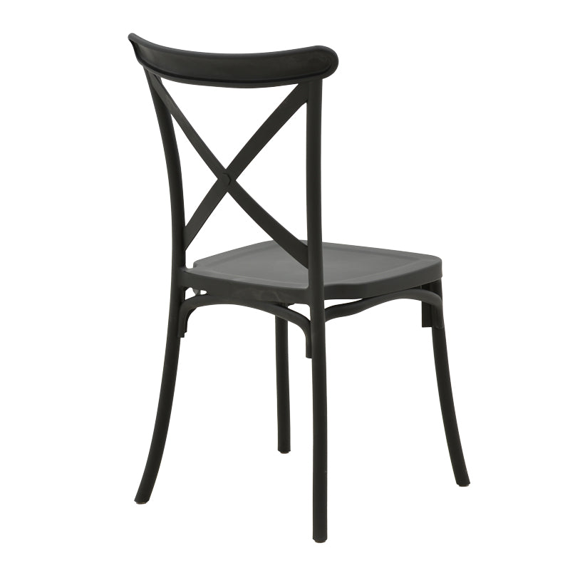 Scaun Crossie, Gri inchis, 38x46x82 cm, imagine suplimentara