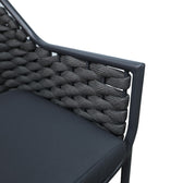 Scaun cu brate din aluminiu Ortegia, cu cadru antracit si sfoara, 57x62x82 cm, foto produs 6