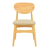 Scaun Cardith, lemn rubberwood si plywood, 48x51x78 cm - Bej