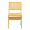 Scaun cu design natural Winslow, Lemn Rubberwood-Ratan, 46x58x80 cm, foto produs