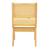 Scaun cu design natural Winslow, Lemn Rubberwood-Ratan, 46x58x80 cm