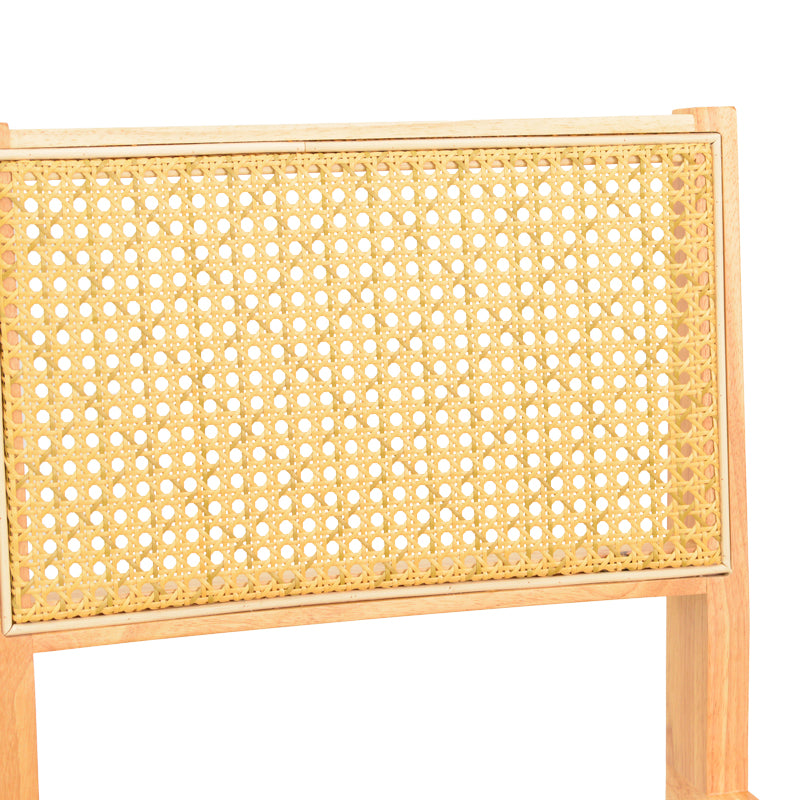 Scaun cu design natural Winslow, Lemn Rubberwood-Ratan, 46x58x80 cm