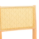 Scaun cu design natural Winslow, Lemn Rubberwood-Ratan, 46x58x80 cm
