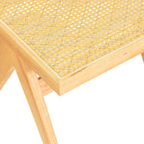 Scaun cu design natural Winslow, Lemn Rubberwood-Ratan, 46x58x80 cm
