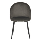 Scaun cu funcție confort Perch, Velur, Negru, 50x43x82 cm