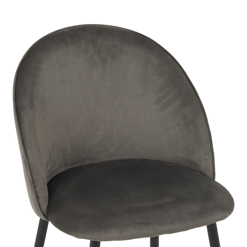 Scaun cu funcție confort Perch, Velur, Negru, 50x43x82 cm