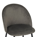 Scaun cu funcție confort Perch, Velur, Negru, 50x43x82 cm