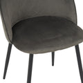 Scaun cu funcție confort Perch, Velur, Negru, 50x43x82 cm, foto produs 6