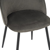 Scaun cu funcție confort Perch, Velur, Negru, 50x43x82 cm, foto produs 6