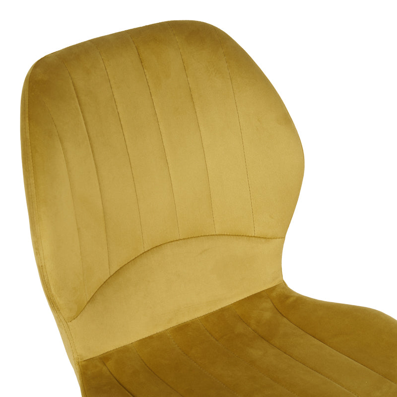 Scaun cu funcție de accent Jelour, Catifea, Galbenă, 46x60x84 cm - Galben
