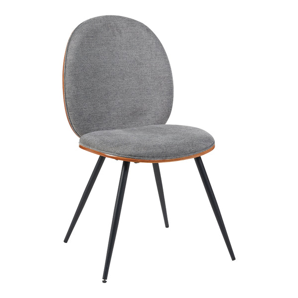 Scaun cu funcție ergonomică Nerezy, Lemn de Nuc și Țesătură, Gri, 57x48x88 cm