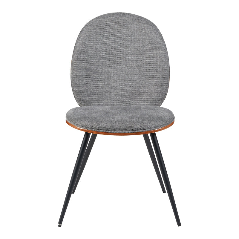 Scaun cu funcție ergonomică Nerezy, Lemn de Nuc și Țesătură, Gri, 57x48x88 cm